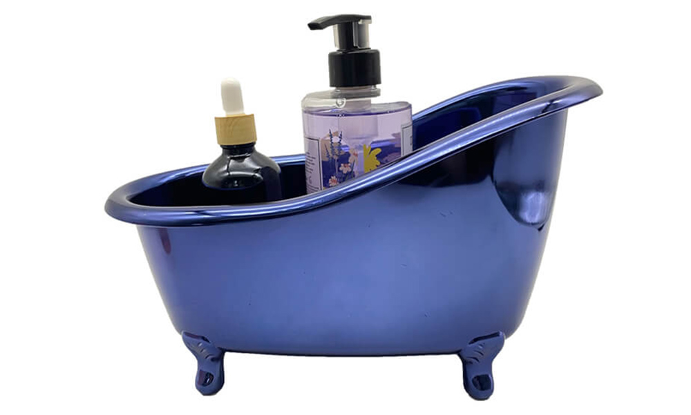 Galvanisierte blaue Mini-Badewanne